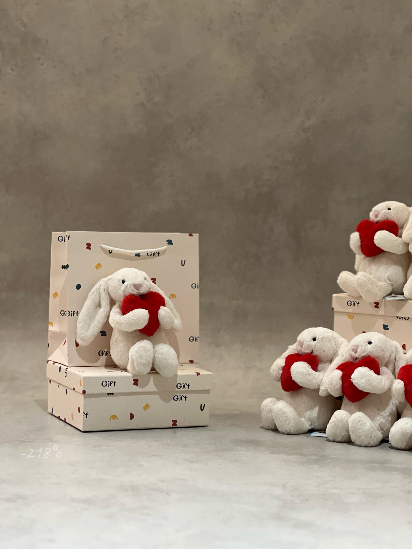 【現貨】JellyCat情人節限定白兔X愛心款